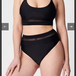 Zentoa HIGH WAISTED MESH DETAIL SWIM BIKINI BOTTOM